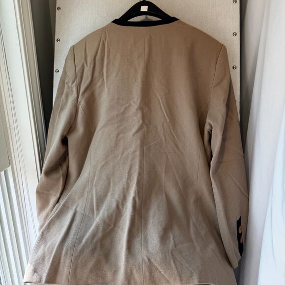 Vintage 90s Kasper ASL Tan & Navy Blue Suit - Size 14P | Classic Power Dressing - Picture 10 of 15